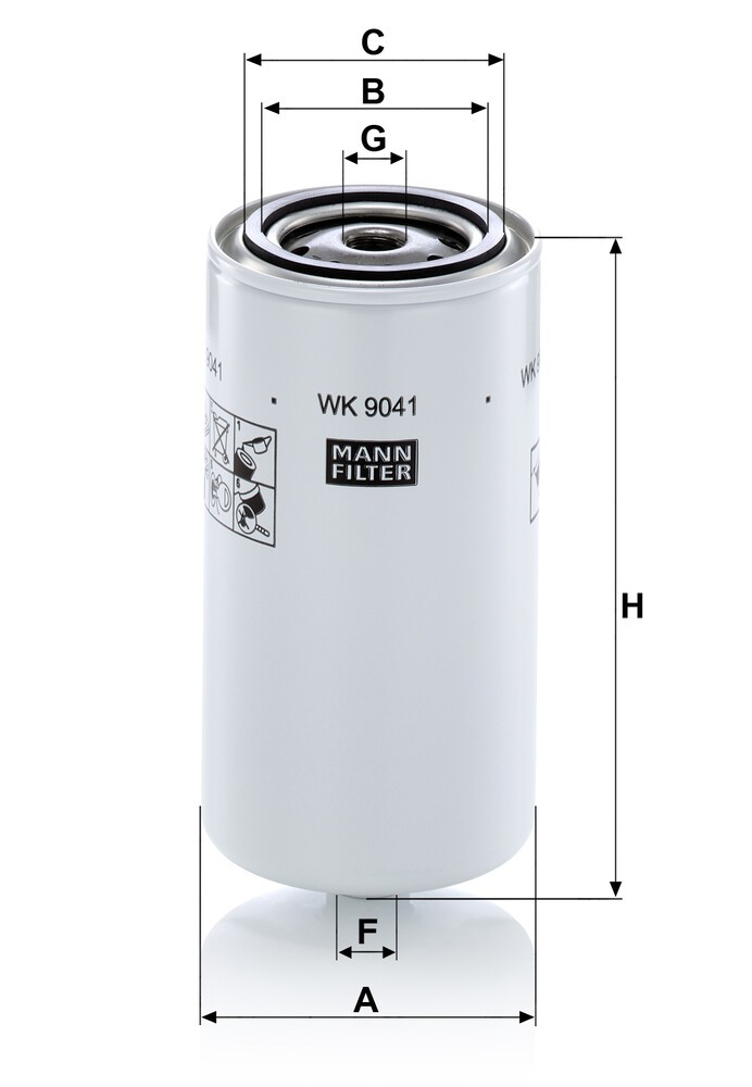 WK9041X Mann-Filter Filtro de gasolina