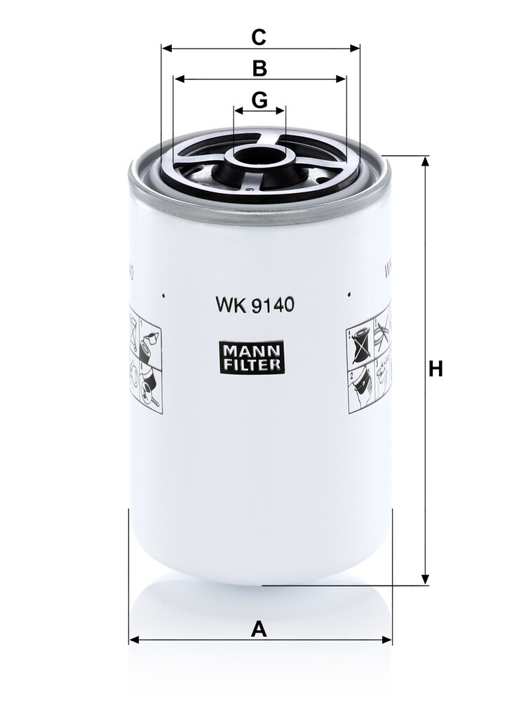 WK9140 Mann-Filter Filtro de gasolina