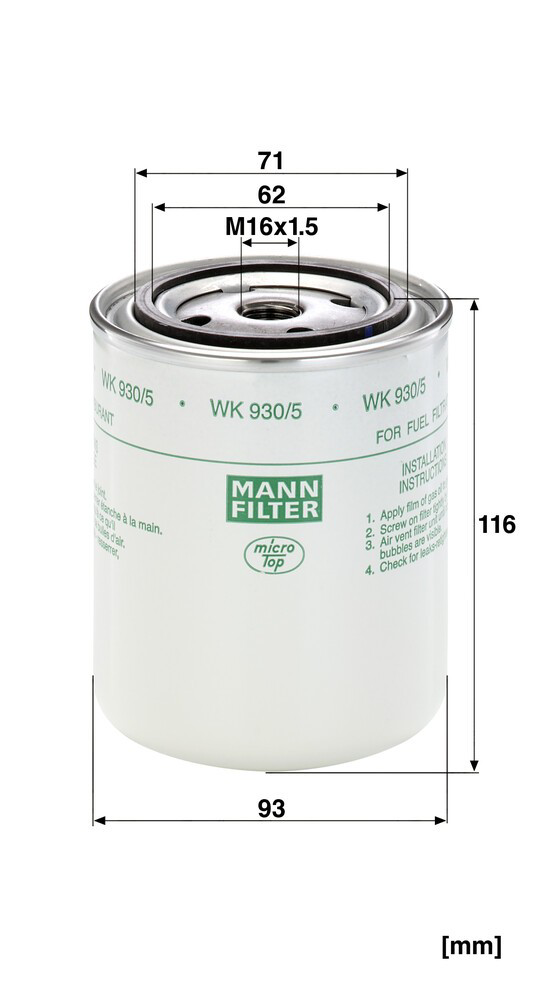 Comprar 01181909 Deutz Filtro diesel