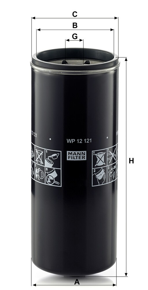 WP12121 Mann-Filter Filtro aceite