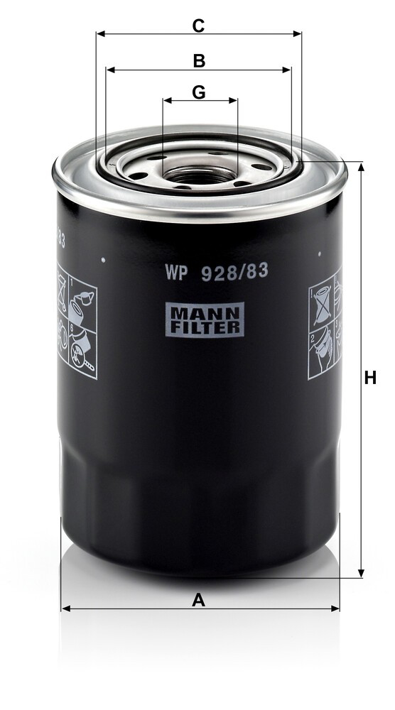 WP92883 Mann-Filter Filtro aceite