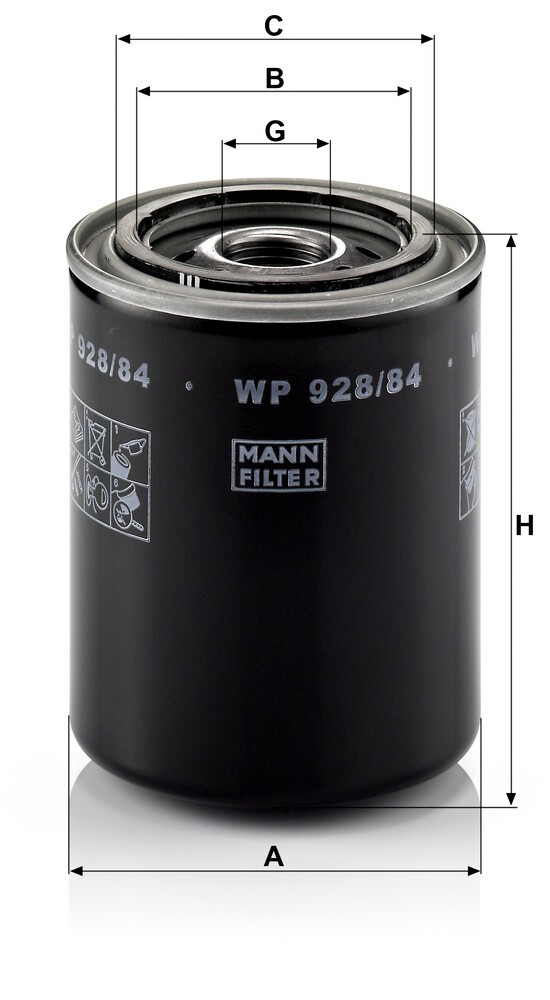 WP92884 Mann-Filter Filtro aceite