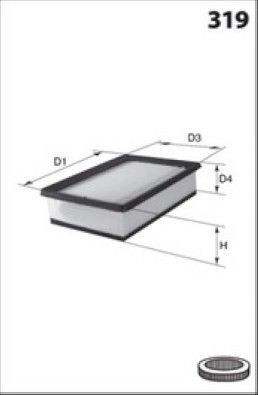 Filtro aire para Fiat Bravo  (182)