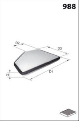 Filtro antipolen para Renault Laguna I B56, 556