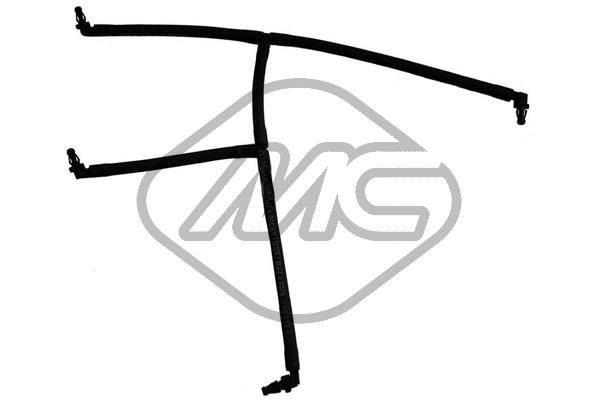 33026 Metalcaucho Tubo flexible, combustible de fuga 