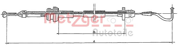 11087 Metzger Cable del acelerador