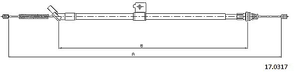 Cable de freno de mano trasero derecho Nissan JUKE 
