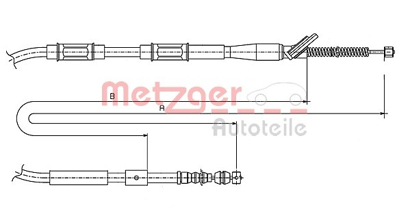 Cable de freno de mano trasero derecho para Toyota Corolla  