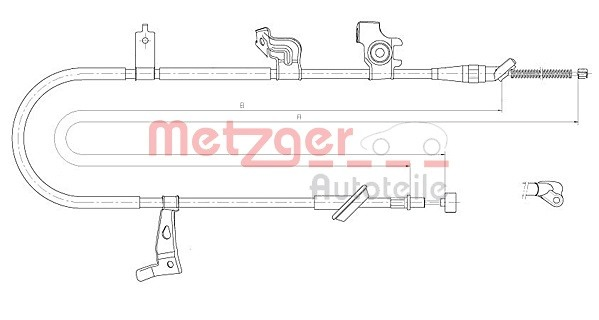  Cable de freno de mano trasero derecho Suzuki SX4 