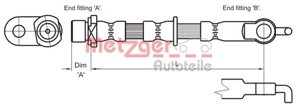  Latiguillos de freno delantero Toyota Yaris 