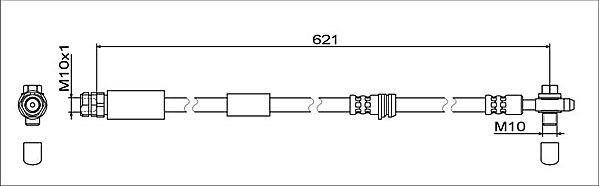  Latiguillos de freno delantero Audi A1 