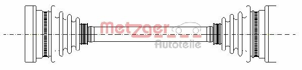 Semieje trasero para Volkswagen Transporter T3 24, 25, 251