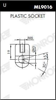 ML5207 Monroe Amortiguador de porton