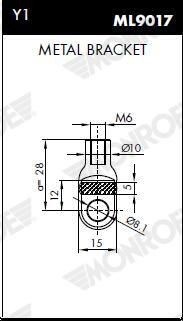 Comprar 2015AB2D Polcar Amortiguador de puerta trasera