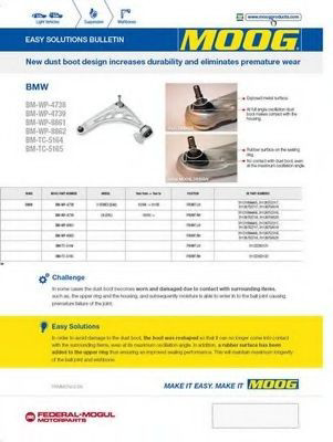 Comprar BMWP4738 Moog Brazo inferior izquierdo de la suspensión delantera