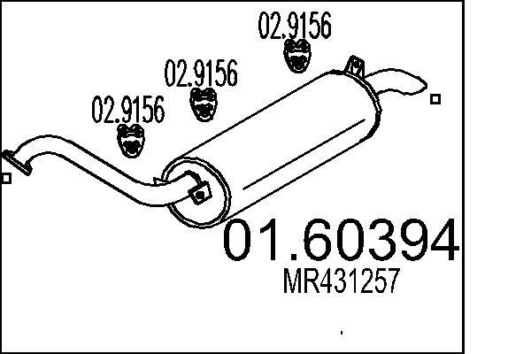 Silenciador trasero Mitsubishi Pajero PININ SUV (H60, H70) (1999 - 2005) precio, desde 83,76 EUR