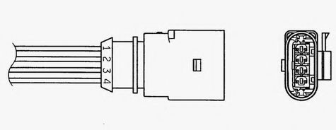 0050 NGK Sonda lambda, sensor de oxígeno después del catalizador derecho
