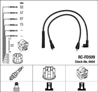 Juego de cables de bujias Ford Orion I sedán (AFD) (1983 - 1986) precio, desde 55,23 EUR