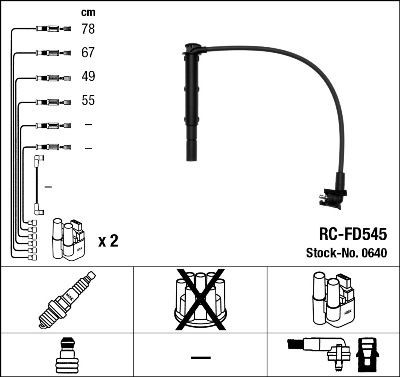 Comprar 0640 NGK Cable de bujía