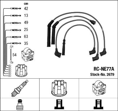 2679 NGK Cables de alta tensión, juego