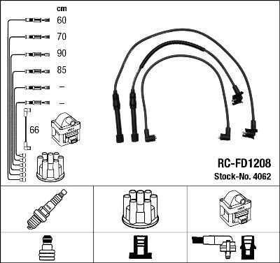  Cables de bujías Ford Transit 4
