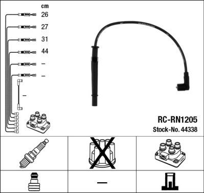 Cables de bujías RCRN1205 NGK
