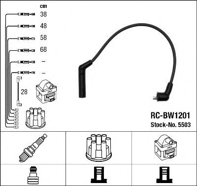 8088 Sentech Cables de alta tensión, juego