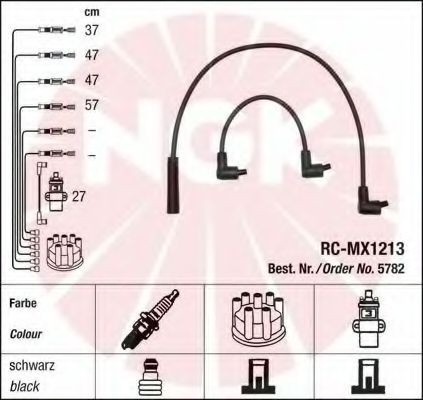 5782 NGK Cables de alta tensión, juego