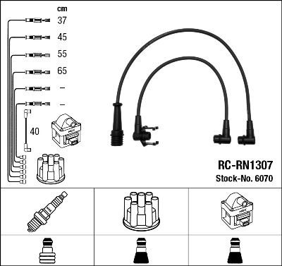 6070 NGK Cables de alta tensión, juego