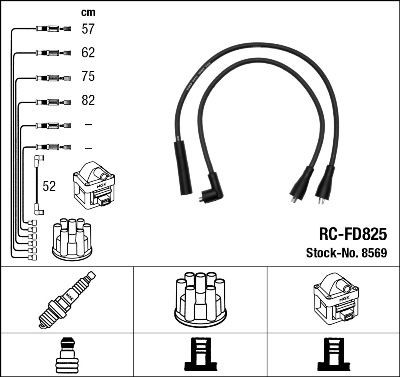 Juego de cables de bujias Ford Transit III bus (V) (1977 - 1986) precio, desde 35,94 EUR