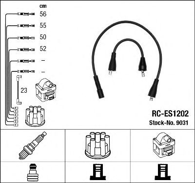 9031 NGK Cables de alta tensión, juego