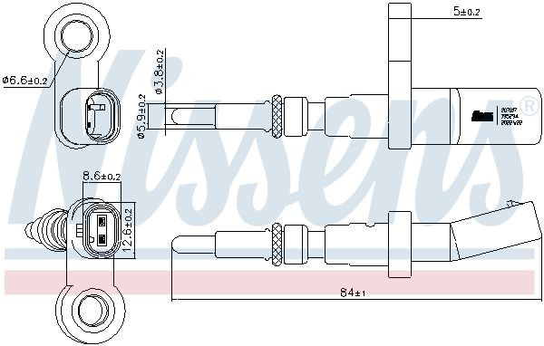 207017 Nissens Sensor temperatura refrigerante