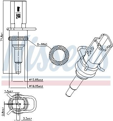 207018 Nissens Sensor temperatura refrigerante