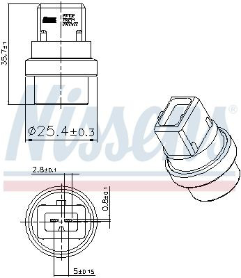 207032 Nissens Sensor temperatura refrigerante