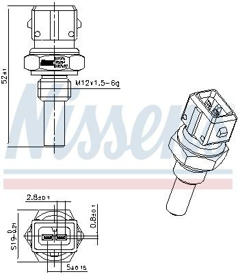 207076 Nissens Sensor temperatura refrigerante