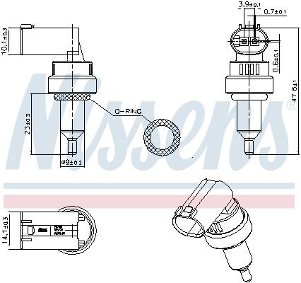 Sensor de temperatura 207100 Nissens
