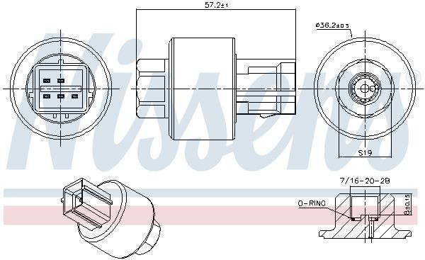 301019 Nissens Sensor de baja presion aire acondicionado