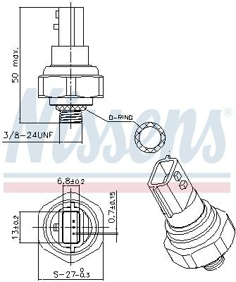 301038 Nissens Sensor de baja presion aire acondicionado