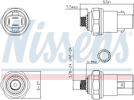 301043 Nissens Sensor de baja presion aire acondicionado