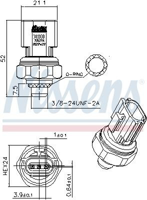 Comprar 301100 Nissens Sensor de presión del sistema de aire acondicionado