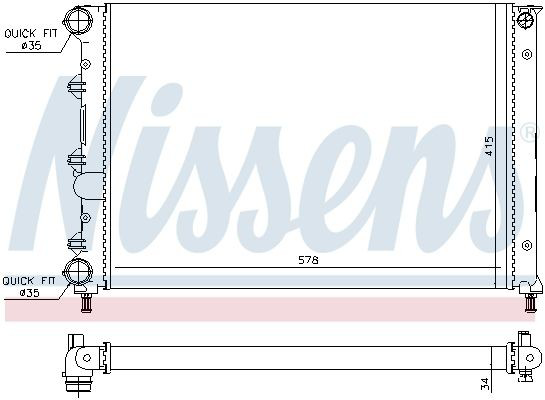 60071 Nissens Refrigeración del motor