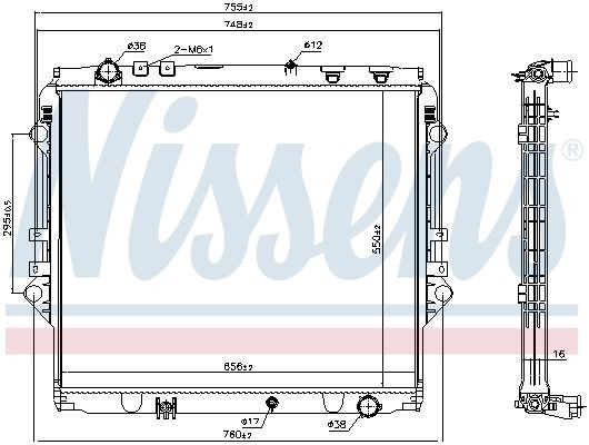 606069 Nissens Refrigeración del motor