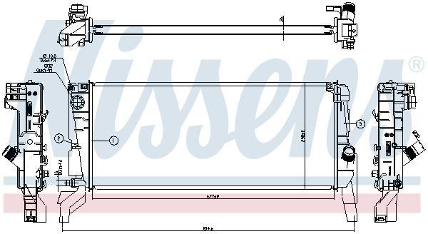 Radiador 606246 Nissens