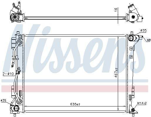 606604 Nissens Refrigeración del motor
