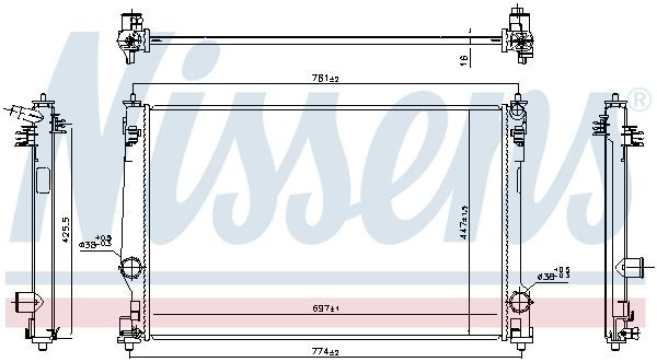 606786 Nissens Refrigeración del motor