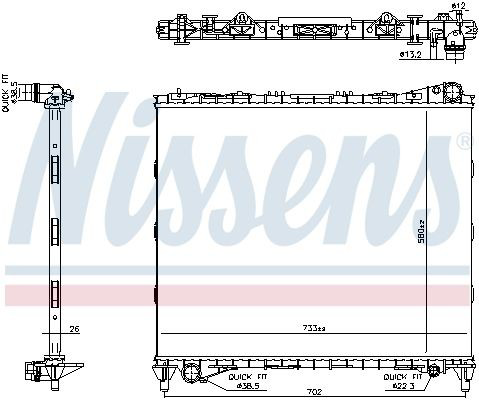Radiador 606799 Nissens