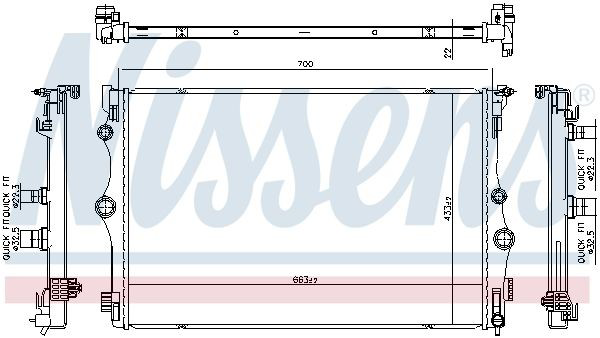 606815 Nissens Refrigeración del motor