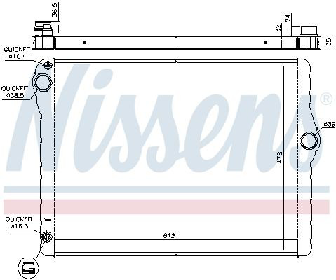 Água radiador Nissens 60776 precio, desde 213,20 EUR