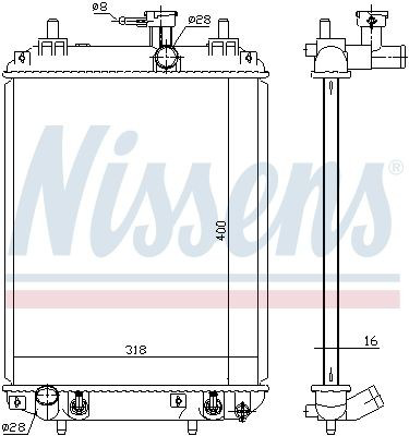 Radiador de água Nissens 617548