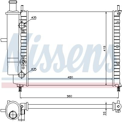 Radiador de água Nissens 61779